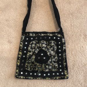 Black & girls printed boho chic bag
